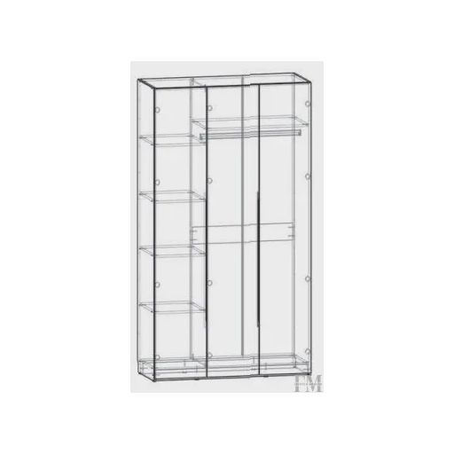 Трёхстворчатый шкаф «ШР-3», дуб сонома